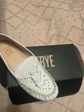 NWT Frye white loafers